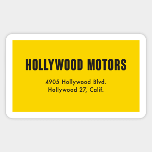 Vintage Hollywood Motors Max Balchowsky 'Old Yeller' Speed Shop emblem - black print Sticker